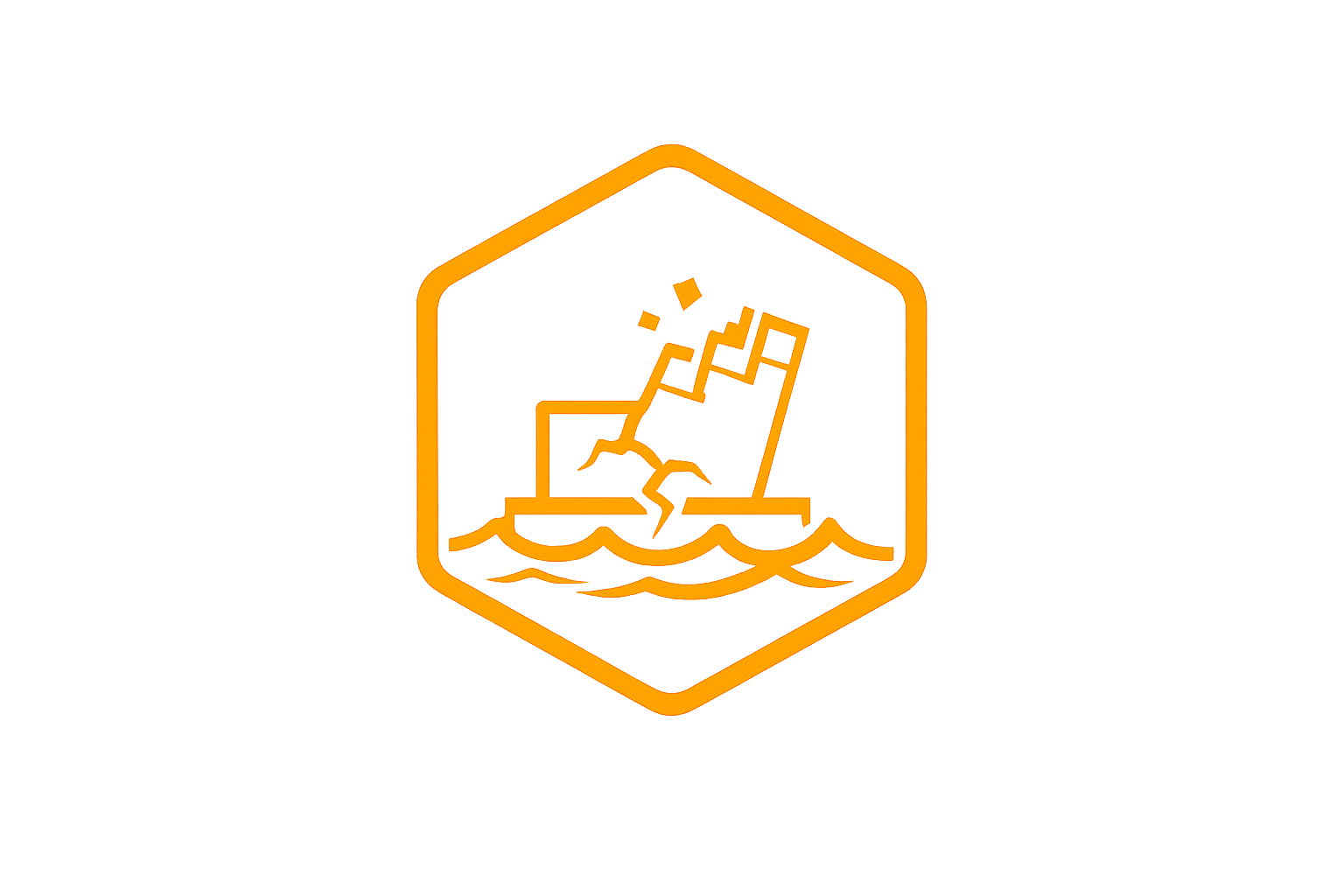 collapsed seawall icon